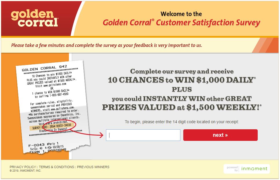 Golden Corral Survey