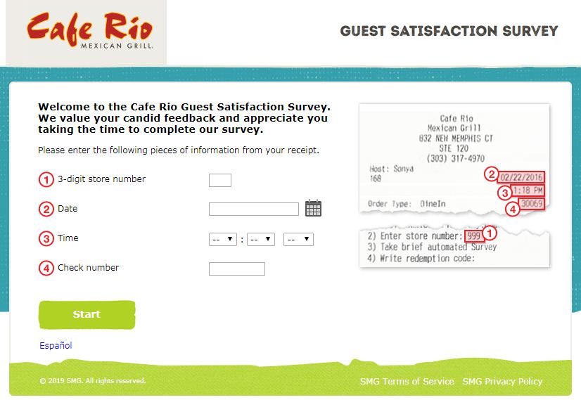 Cafe Rio Survey