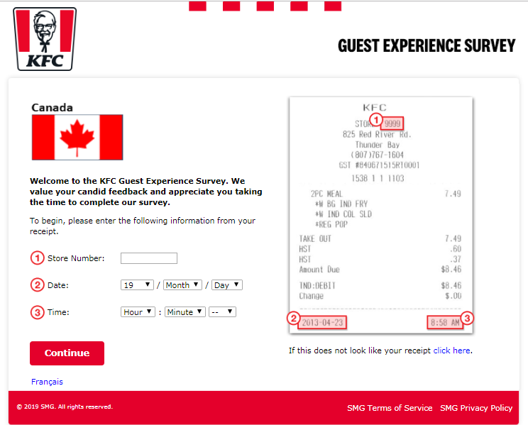 KFC Canada Customer Satisfaction Survey 
