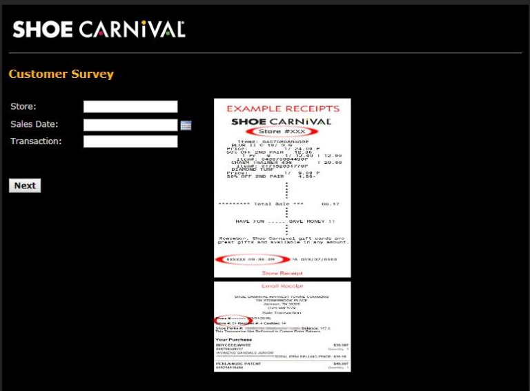 www.shoecarnival.com Survey 2020