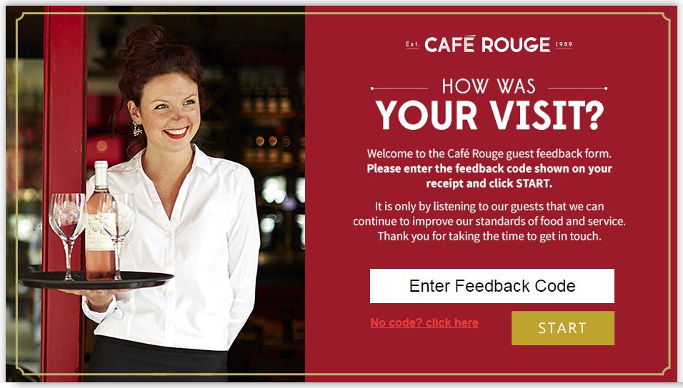 Cafe Rouge Survey