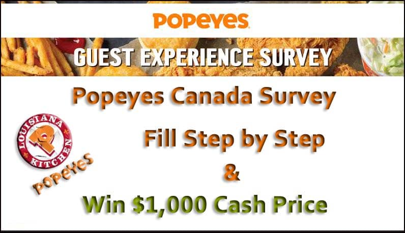 popeyes canada survey